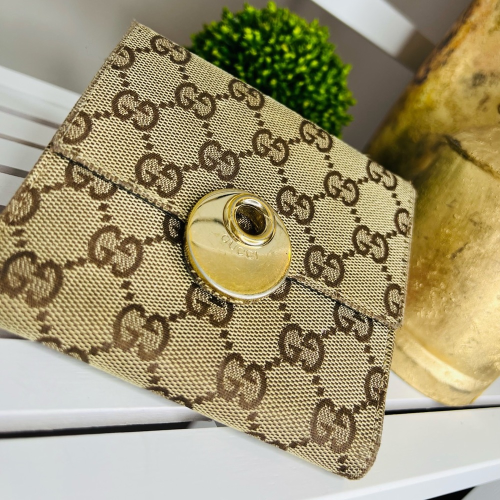100% authentic Gucci Wallet Purse Folding wallet G logos Beige Woman - Picture 4 of 9